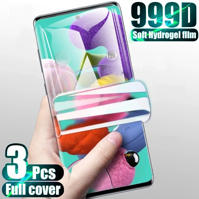 3 шт. полное покрытие для Samsung Galaxy A01 A11 A21 A31 A41 A51 A71 Гидрогелевая пленка M11 M21 M31 M31S M51