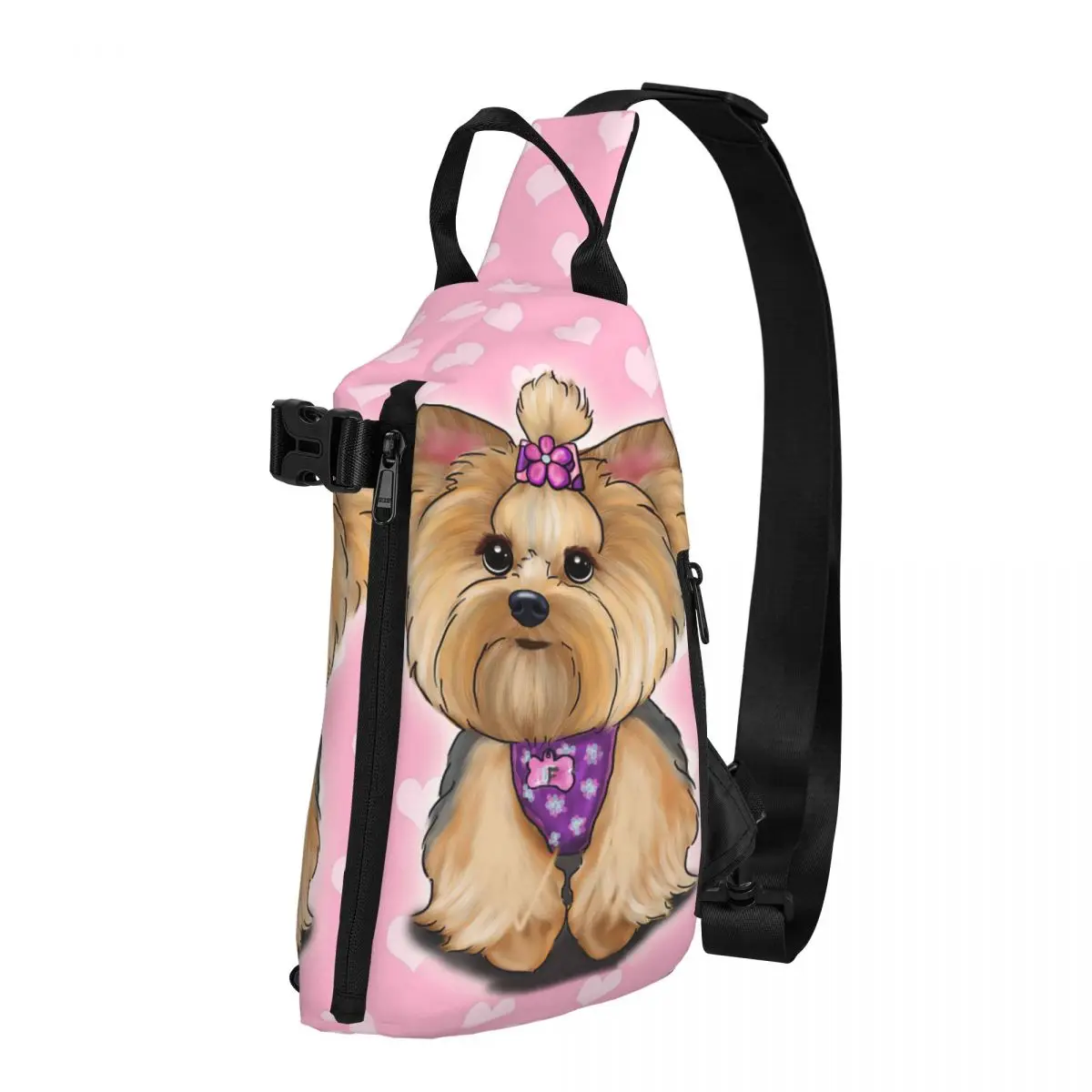 Yorkshire Terrier Dog Shoulder Bags Chest Cross Chest Bag Diagonally Casual Man Messenger Bag