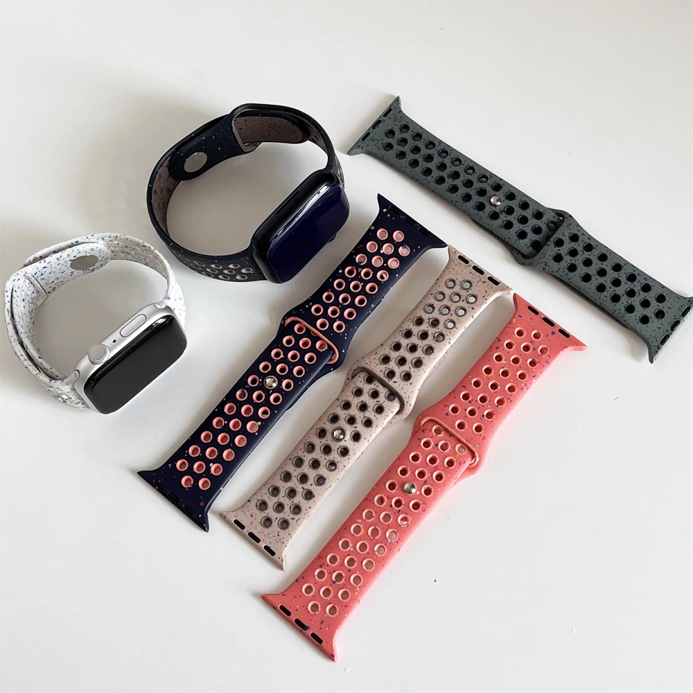 Официальный ремешок Website для Apple Watch 46 мм 45 44 оригинальный силиконовый браслет NIKE