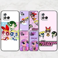 powerpuff girls anime phone case for oppo realme v11 x3 x50 q5i gt neo2 c21y c3 9 9i 8 8i 7i 6 5 pro 5g master black soft