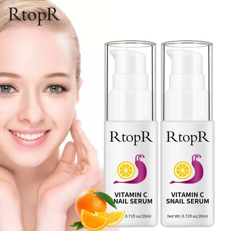 

VitaminC Snail Repair Serum Anti Wrinkle Firming Bright Skin Serum For Face Ance Treatment Snail VC Collagen lotion 2 bottles