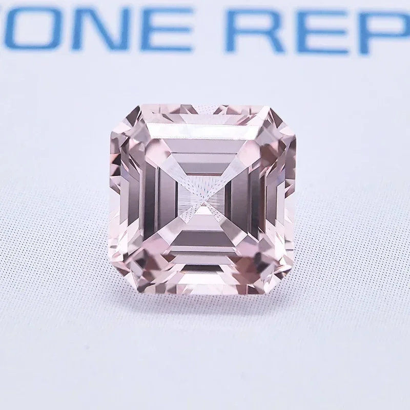 Выращенный в лаборатории сапфир Asscher Cut Morgan Pink VVS1 Подвески Драгоценный камень DIY