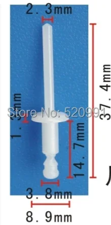 shhworldsea автозажимные крепления пластиковая глухая заклепка для европейского