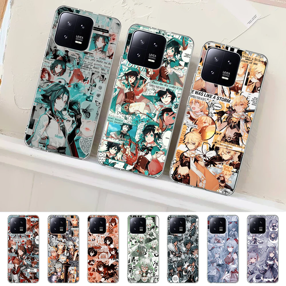 

Genshin Impact Games Case for Xiaomi Mi 13 12T 11 Ultra 12 11T 10T 9T Pro Note 10 9 SE A2 CC9 8 Lite 10S TPU Soft Phone Cover