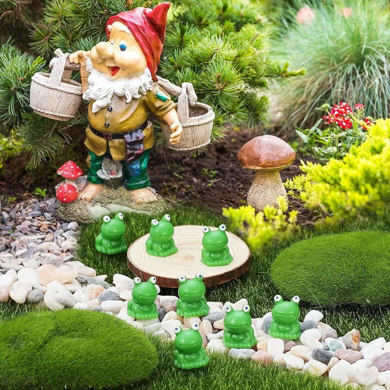 Мини-лягушки из смолы для рукоделия миниатюрные искусственные Мохи и