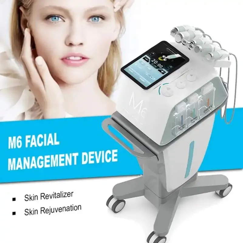 

6 In 1 Oxygen Hydrofacial Machine Facial Skin Deep Cleaning Whitening Aqua Dermabrasion Black Head Removal Therapy Beauty Device