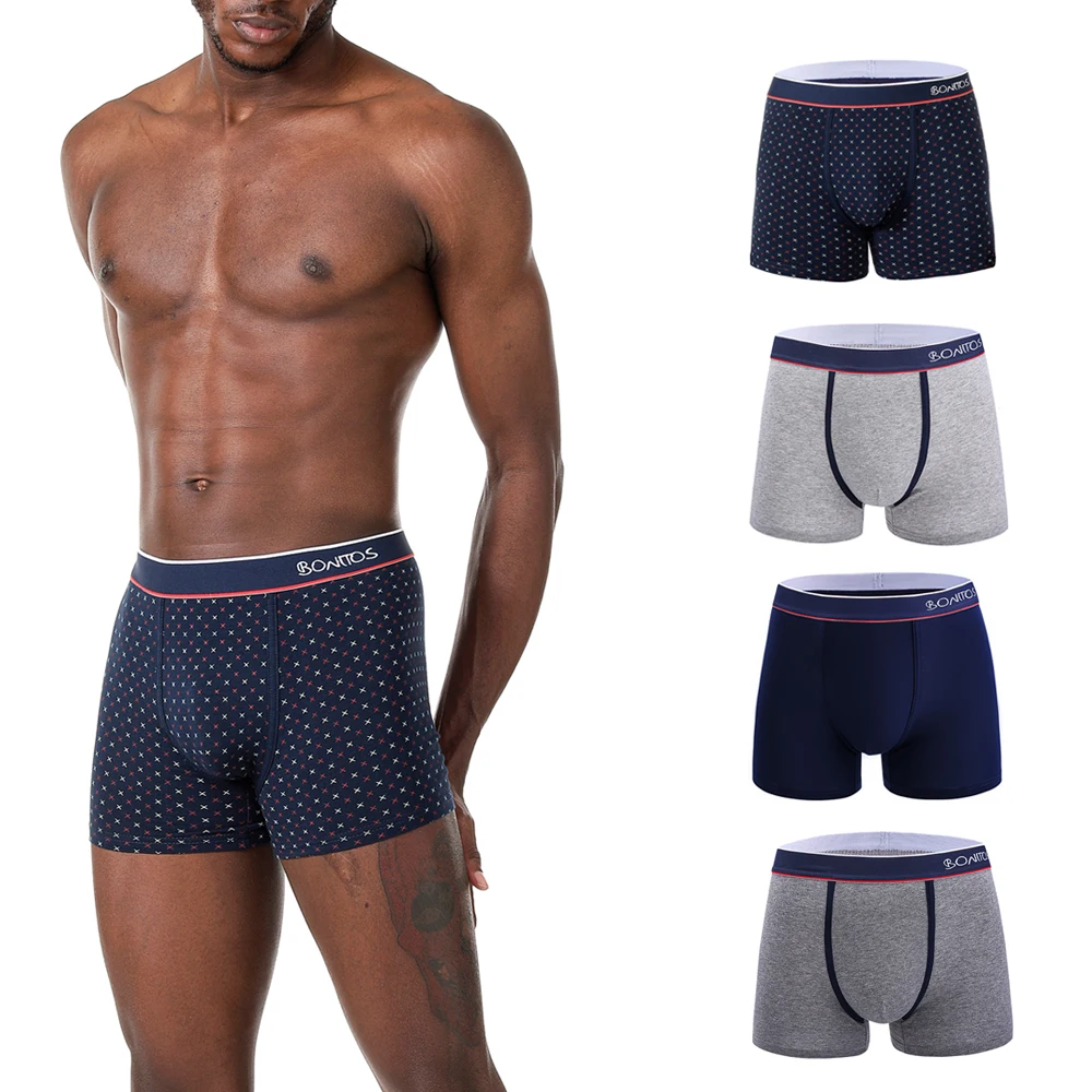 4Pcs Boxer For Man Undrewear Boxers Men's Panties Sexy Underwear Mens Intimate Shorts Cotton Male Underpants Pack Brand