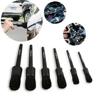 Gap Car Clean Brush Interior Narrow Wheel 5Pcs Air Vents Detailing Brush Seat Crevices Soft Boar Hair Bristles