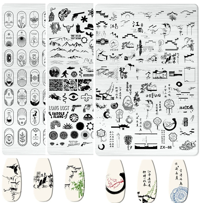 Штамповка ногтей в горах полное покрытие пластины для штамповки 14 5*9 5 см