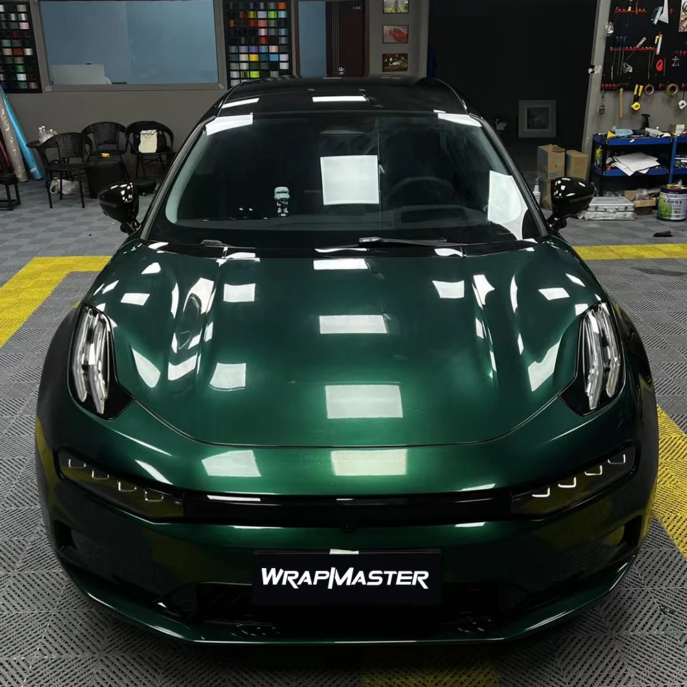 Wrapmaster 5*56ft ПЭТ металлический агат зеленый автомобильные обертки виниловая пленка