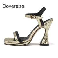 sandals woman summer 2022 square toe fashion sexy clear heels gold silver stilettos heels narrow band buckle party shoes 41 42