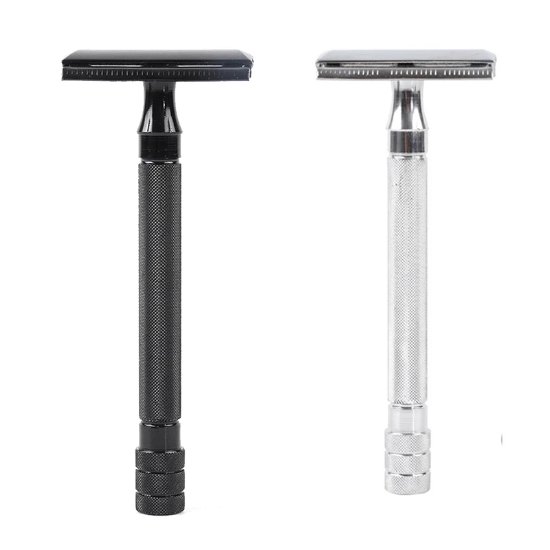 

Classic Mens Shaving Adjustable Safety Shaving Razor With Small Brush & Blade
