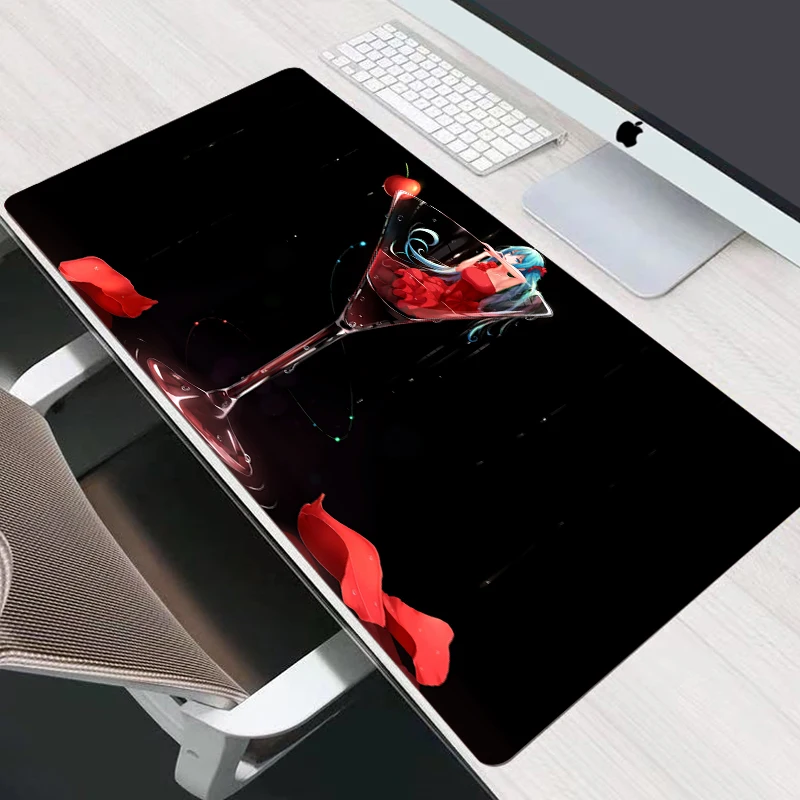 

Miku Guitar Vocaloid Cute Anime Girl Gaming Mouse Pad Keyboard Mouse Mat Big Anti-slip Natural Rubber Mousepad for Computer