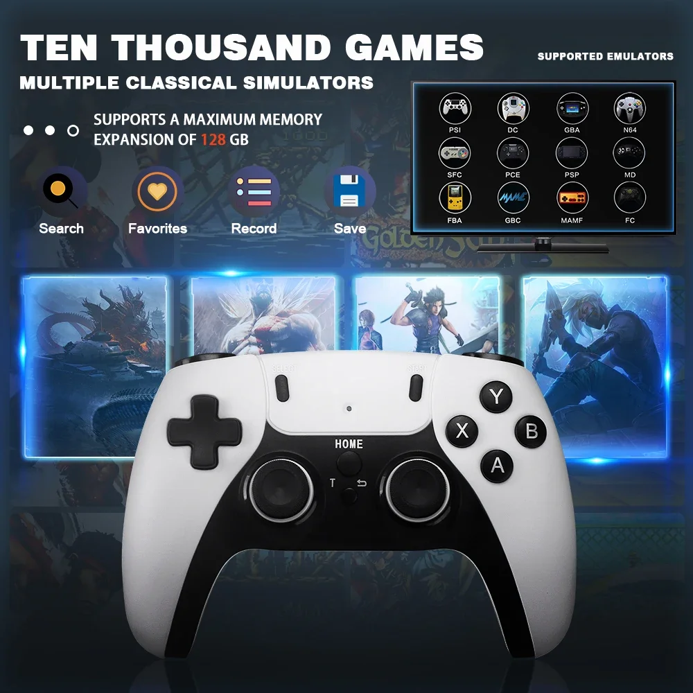Игровая консоль P5 PRO 2 4 ГГц беспроводных джойстика 41000 игр 128 ГБ