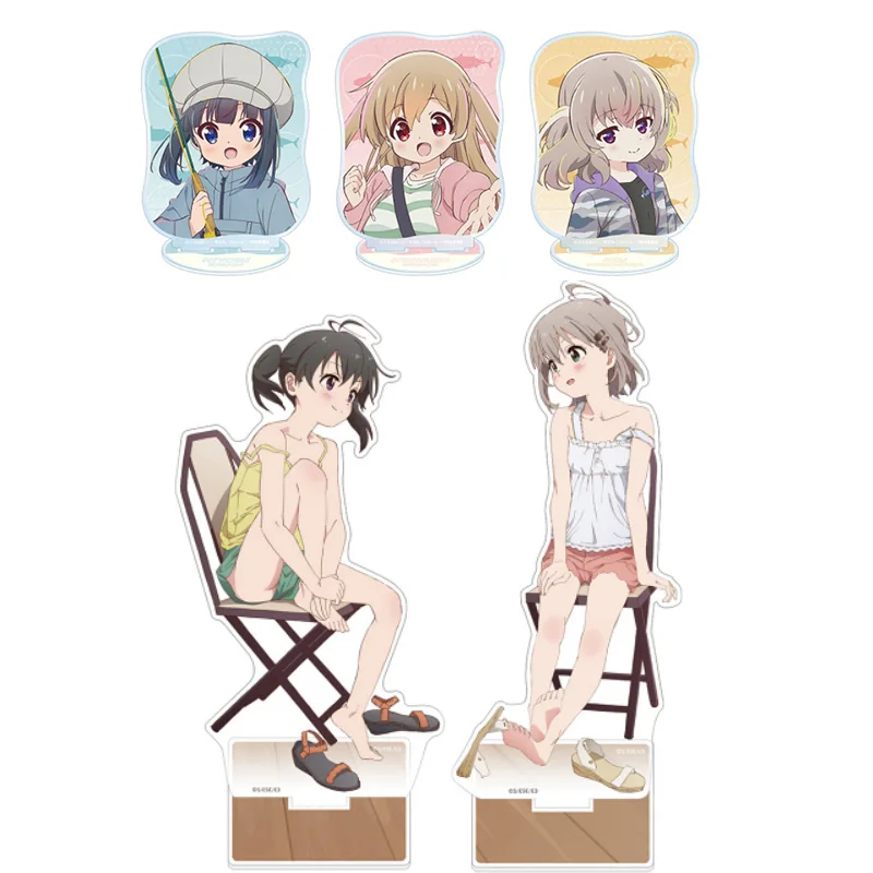 

Anime SLOW LOOP Hiyori Minagi Koharu Minagi Yoshinaga Koi Fukumoto Ichika Acrylic Stand Figure Model Desktop Toy Cosplay Cartoon