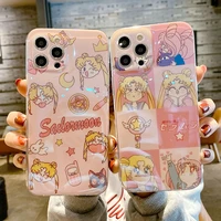 y2k cartoon funny cute sailor girl moon phone cases for iphone 12 11 pro max xr xs max 8 x 7 se 2022 silicone soft cover