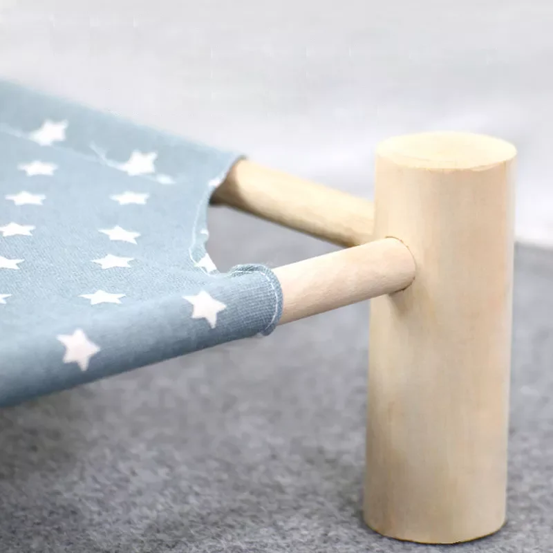 

Подъемная кровать для кошек и собак, холщовая кровать из массива дерева, универсальная прочная, для домашних животных, 2022