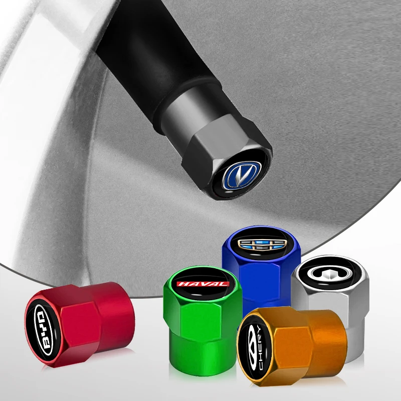 

4 шт., алюминиевые колпачки для клапанов автомобильных шин Geely Atlas Coolray Mk Cross Emgrand GS GL CK2 GC6