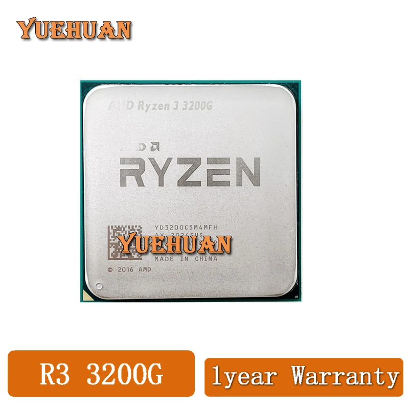 

AMD Ryzen 3 3200G R3 3200G 3.6 GHz Quad-Core Quad-Thread 65W 12NM CPU Processor YD3200C5M4MFH Socket AM4