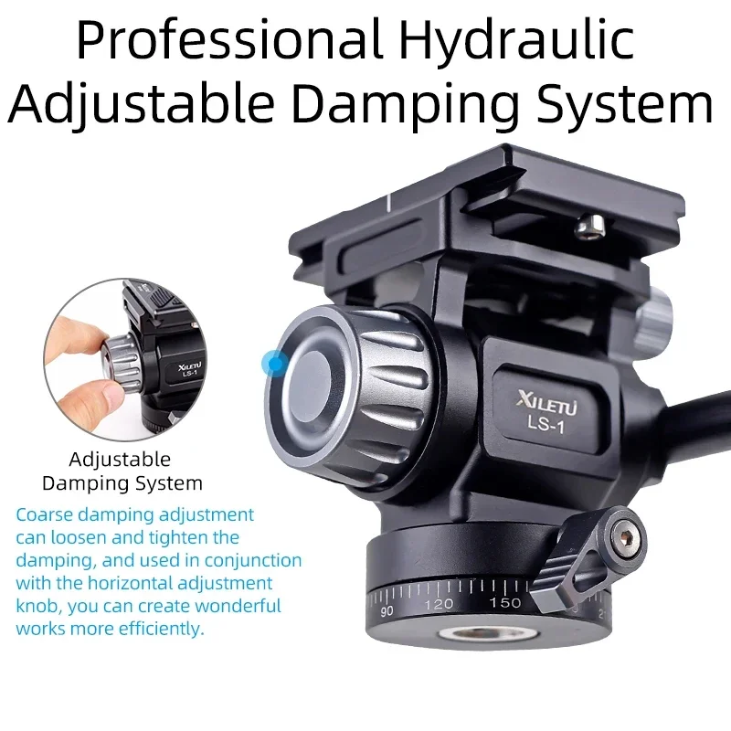 Yiscaxia панорамная головка штатива гидравлическая жидкость демпфирующая видео для