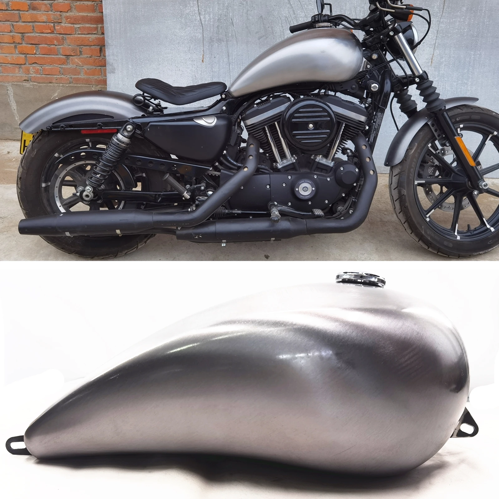 

Для Harley Sportster 2006-2022 2007 Серебро 20 л бензиновый топливный бак с крышкой