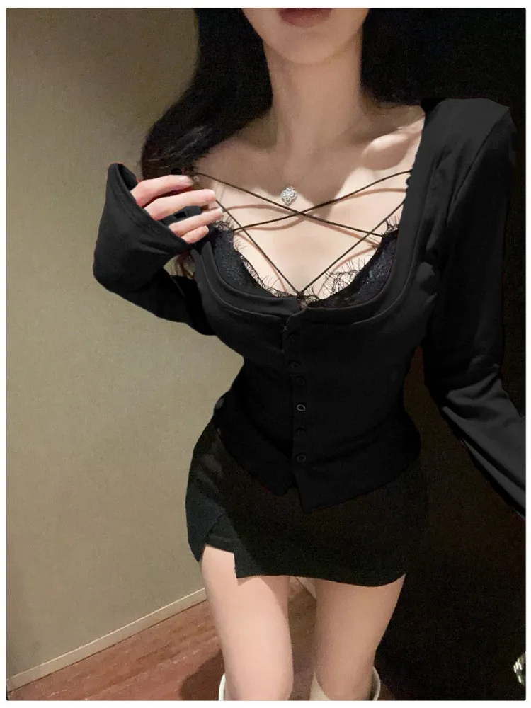 Женская кружевная футболка Kimottimo