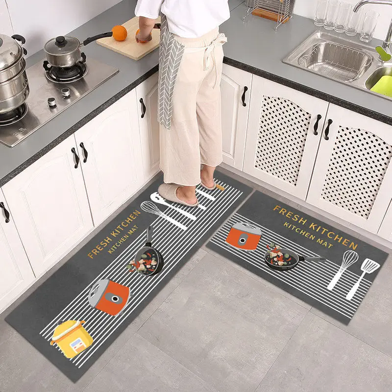 

Kitchen Mat Balcony Hallway Non-slip Washable Carpet Living Room Long Bedside Soft Rug For Floor Laundry Room Entrance Doormat