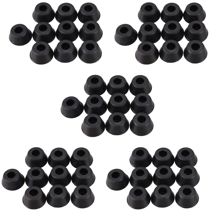 

50 Pcs 21Mm X 10Mm Conical Recessed Rubber Feet Bumpers Pads Black