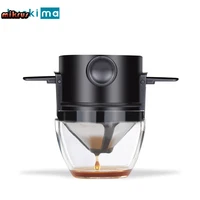 mini pour over coffee dripper reusable foldable drip coffee filter portable paperless coffee maker for office home travel camp