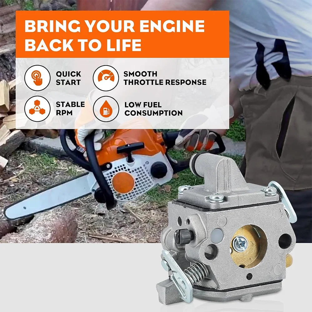 Фото Карбюратор MS170 MS180 для деталей бензопилы Stihl 017 018, заменяет C1Q-S57 C1Q-S57A C1Q-S57B 1130-120-0603 и 1130 124 0800 №4