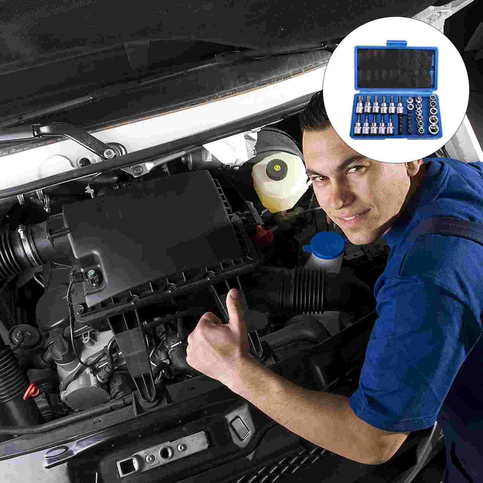 34-комплект торцевых ключей из металла с крутящим моментом Star Plum Bossom внешняя сталь