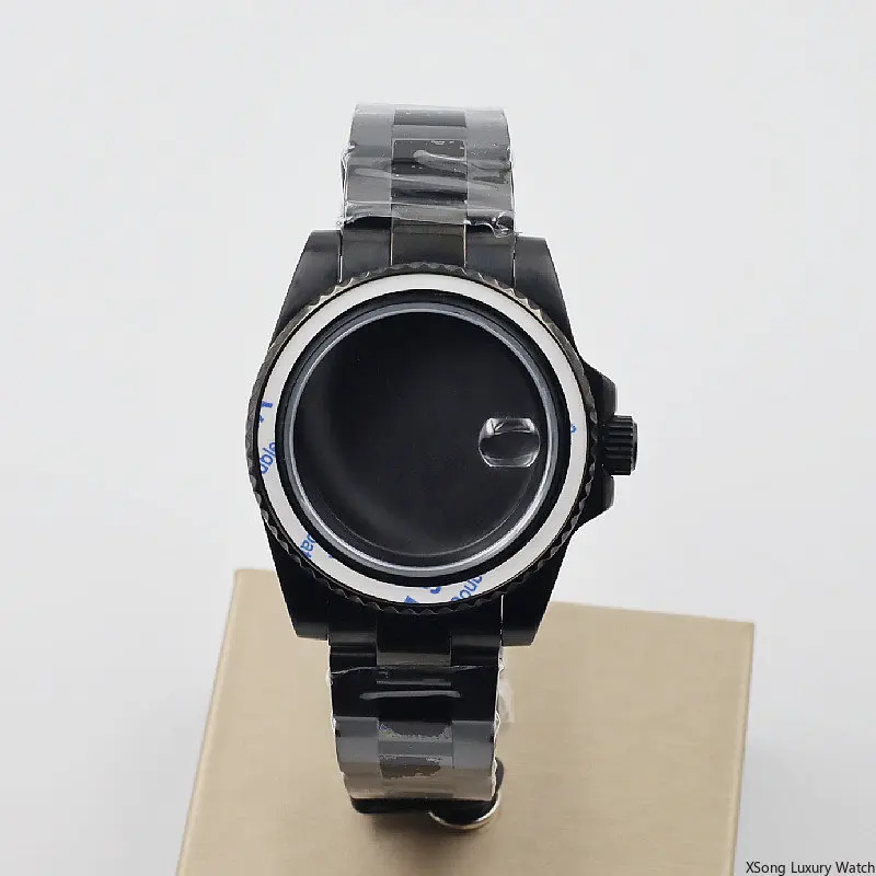 41mm Watch Case Men's Stainless Steel Cases Parts Fit nh35 nh36 eta2824 Mechanical Movement Waterproof 316L fine Steel Case