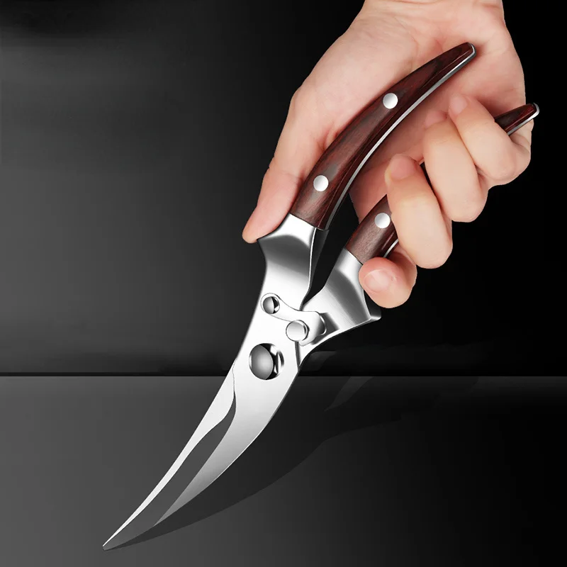 

Strong Scissors High Quality Chicken Bone Kitchen Shears Fish Cutter Stainless Steel Scissors Scale Clean Cook Knife Woo Sale