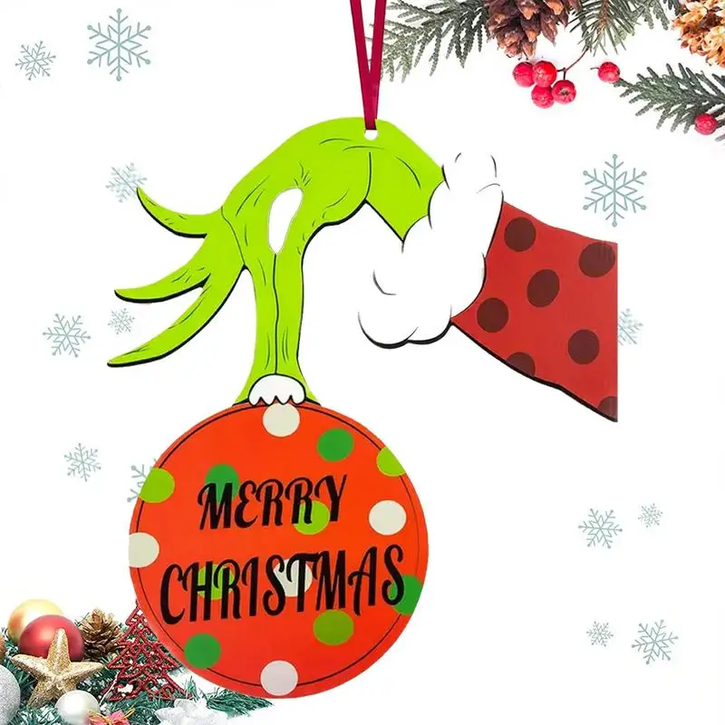 

Рождественский дверной знак, деревянные дверные знаки, атмосферные рождественские украшения для перил, поручней, рождественской елки