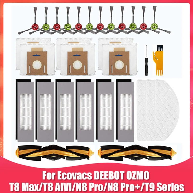 

Replacement Accessories For Ecovacs DEEBOT OZMO T8 Max T8 AIVI N8 Pro N8 Pro+ Robot Vacuum Cleaner Spare Parts