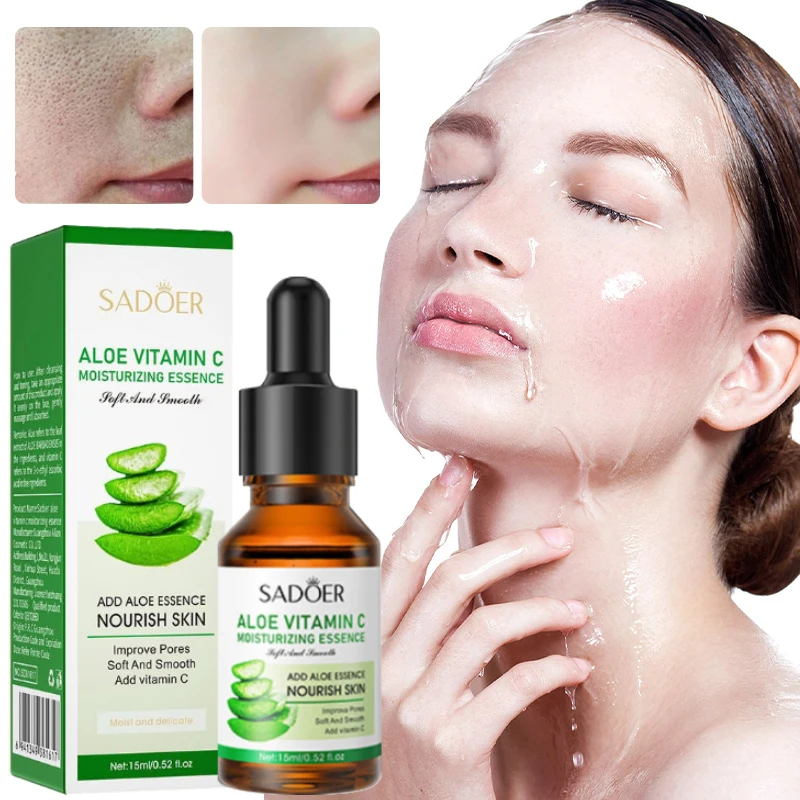 

Aloe Vera Face Serum Facial Repair Soothing Moisturzing Essence Shrink Pores Anti-Aging Anti Wrinkle Essential Oil Skin Care