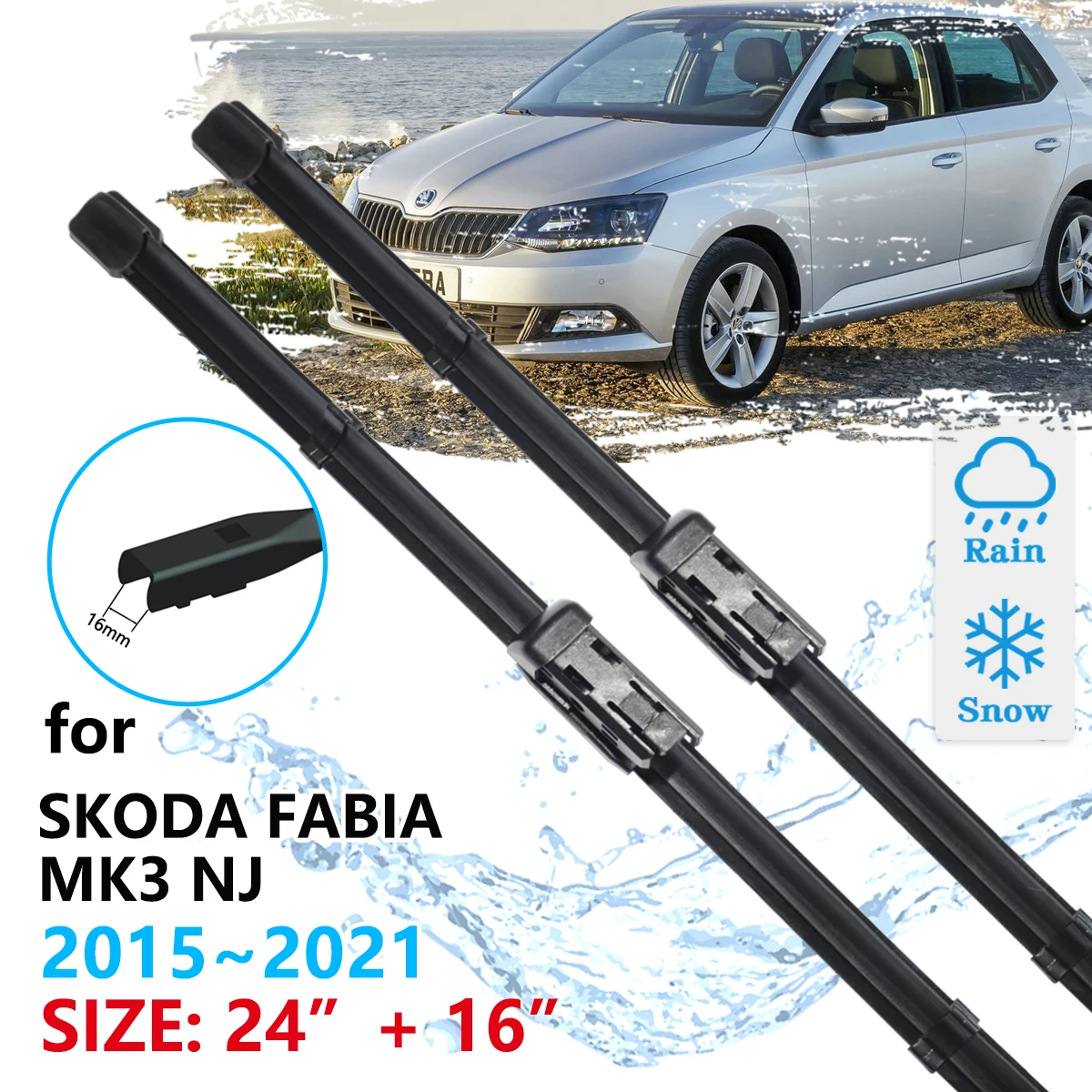 

Car Front Wiper Blade For Skoda Fabia MK3 NJ 2015~2021 Windscreen Windshield Accessories Window 2015 2016 2017 2018 2019 2020