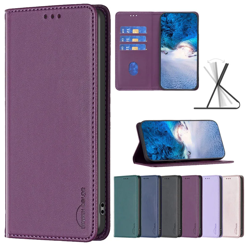 Магнитный чехол для Moto G84 G34 кожаный чехол-книжка телефона Motorola G54 G24 G14 G04 G73 G53 G13 G23