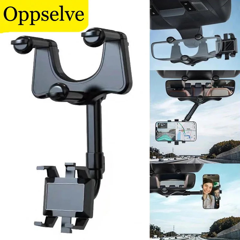 

Car Phone Holder Universal 360 Degree Rotatable Auto Rearview Mirror Seat Hanging Clip Bracket GPS Cell Phone Holder for Car