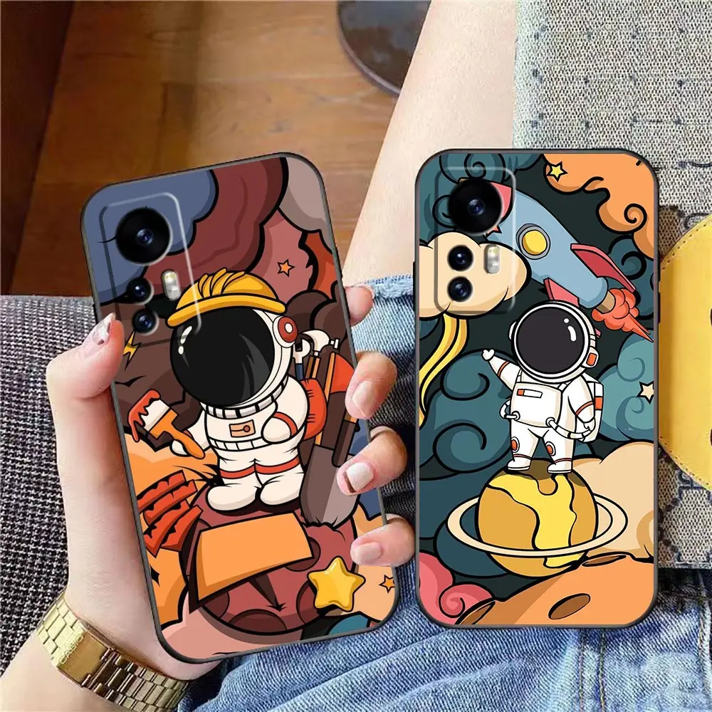 

Phone Case For Xiaomi Mi 13 12 12X 12T 11 11T 10 9 8 Pro Lite Plus Case Funda Coque Shell Capa Cover Astronaut Space Spaceman