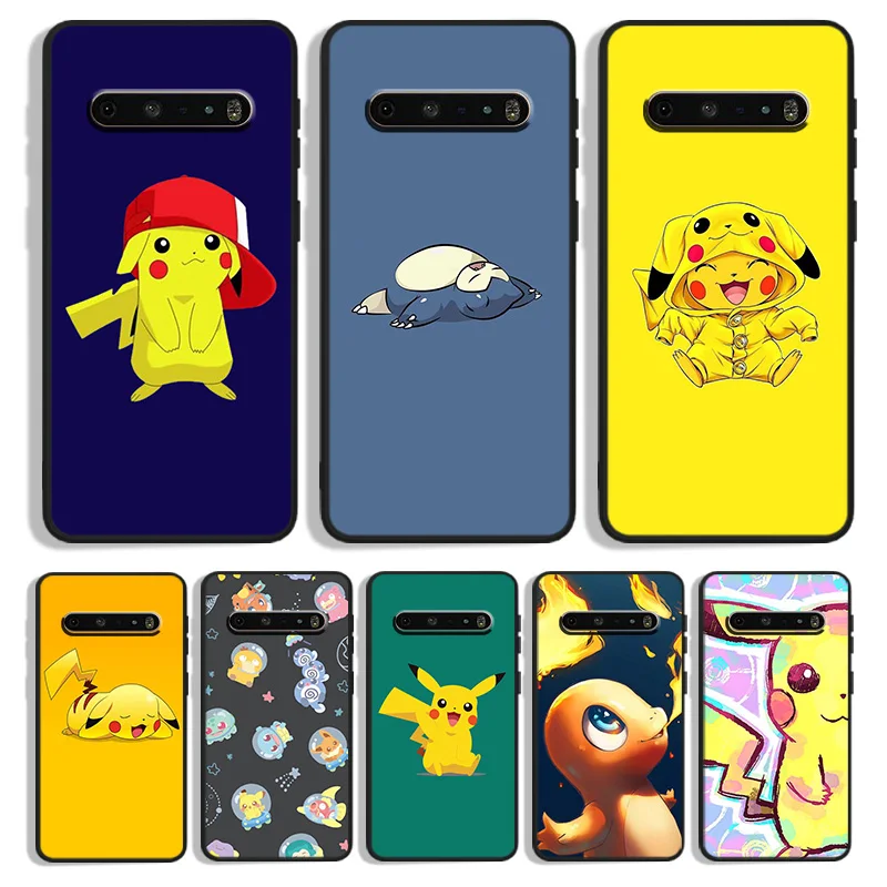 Anime Pokemon Pikachu чехол для телефона для LG K92 K71 K61 K52 K51S K42 K41S K50S K40S K22 Q60 V60 V50S G8X G8S ThinQ Black