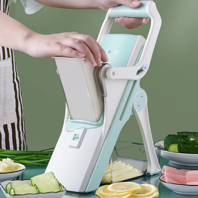 

Multifunctional Vegetable Chopper Slicer Gadget Cutter For Kitchen Veggie Chopper Convenience Home Tool With 3 Knives 5 Knives