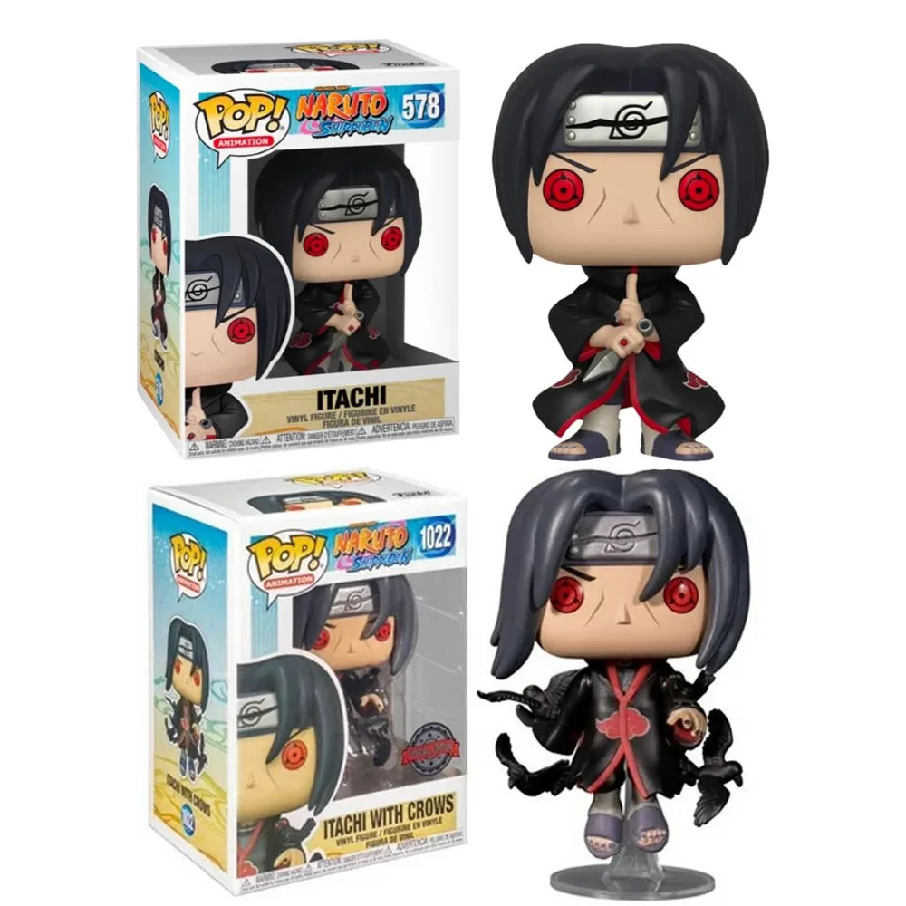 Funko Pop Narutos Shippuden Itachi с воронами #1022 #578 виниловые фигурки игрушки куклы подарки для