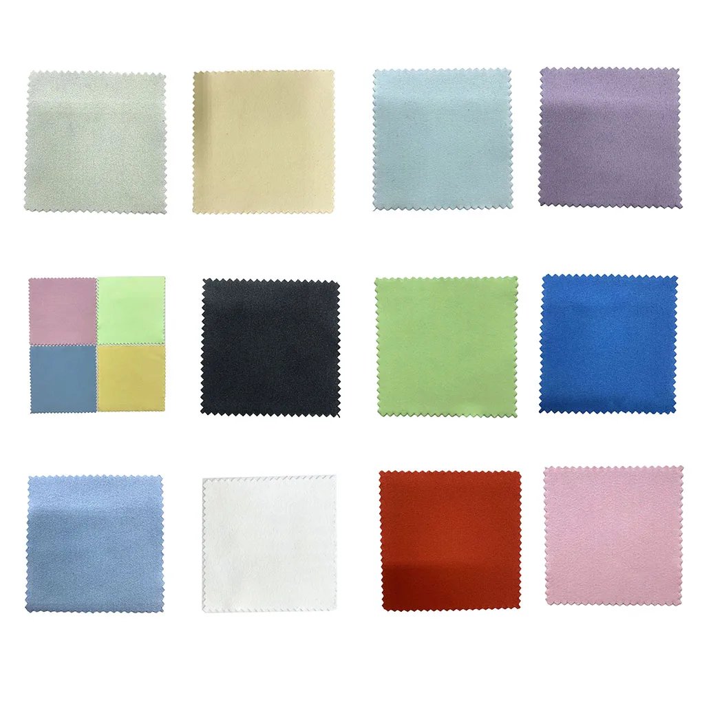 

1 2 3 Square Jewelry Cleaning Polishing Cloth Double Sided Reusable Necklace Bracelet Portable Wiping Maintenance