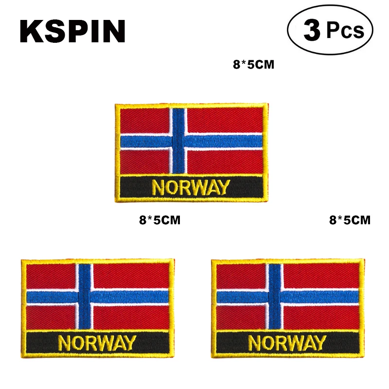 

Norway Rectangular Shape Flag patches embroidered flag patches national flag patches for clothing DIY Decoration