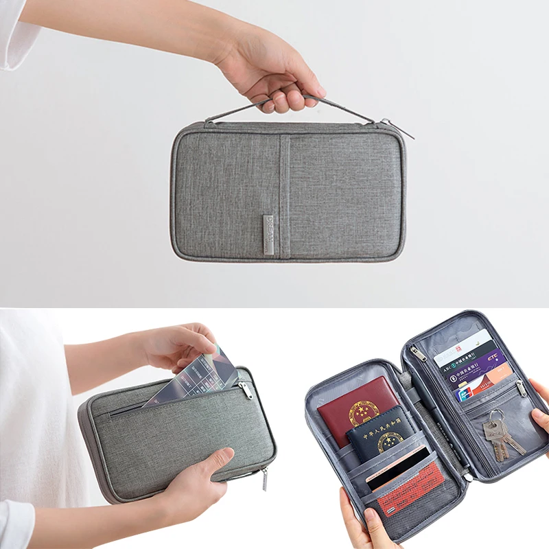 

Oxford Cloth Passport Bag Travel Accessories Document Bag Cardholder Waterproof Document Bag Travel Wallet Credit Card Organizer