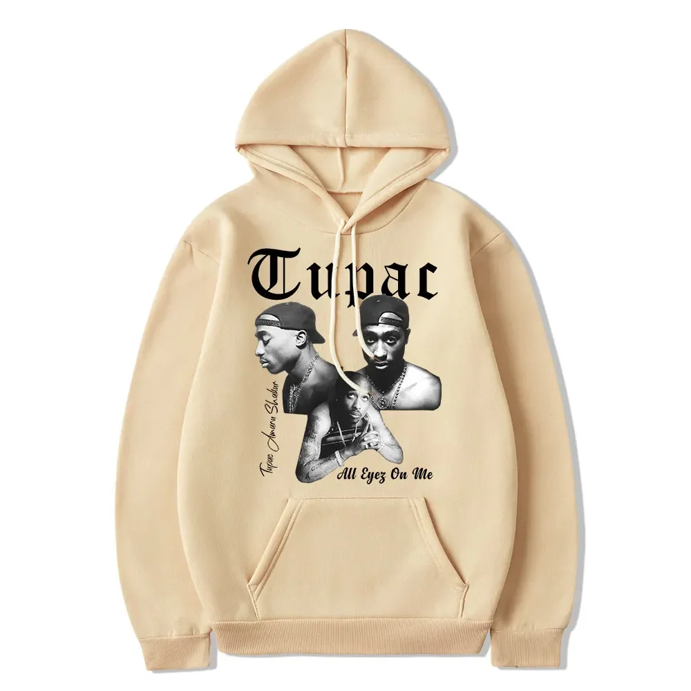 

Мужская/Женская хлопковая толстовка Rapper Tupac с принтом 2pac, Повседневный пуловер большого размера, популярная толстовка, модные топы, трендовая одежда унисекс