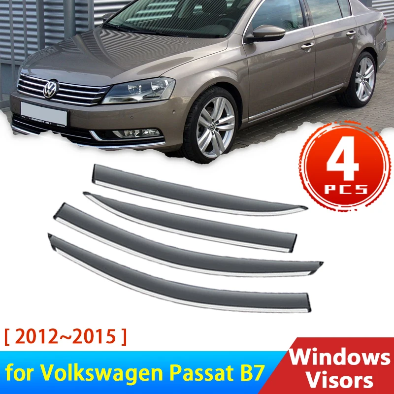 

Windshield Deflectors for Volkswagen Passat B7 7 2012~2015 2013 Accessories Car Side Windows Visors Rain Eyebrow Guard Sun Sedan