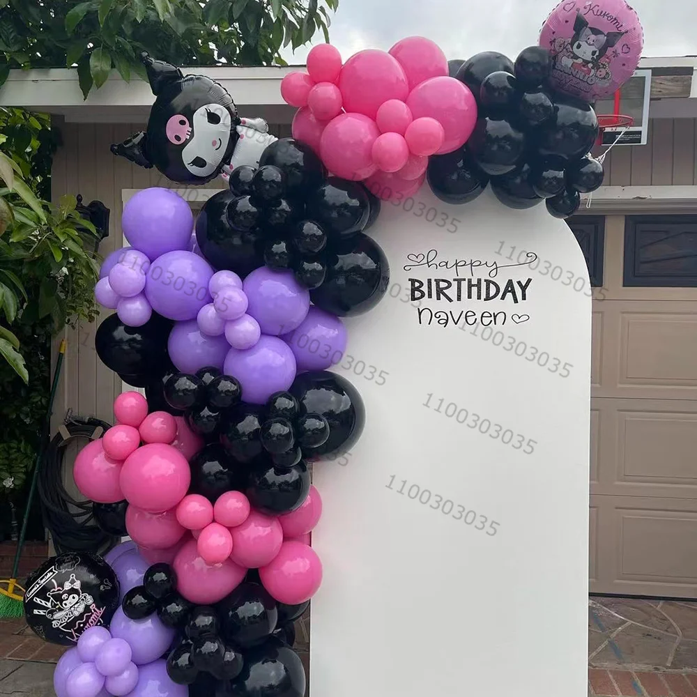 104 шт. Miniso Kuromi фиолетовые цифры шар гирлянда арка счастливый детский