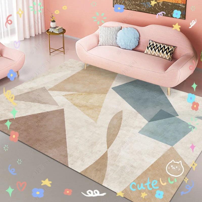 

Современный ковер в скандинавском стиле, прикроватный коврик для спальни, большая площадь, напольные коврики светильник гостиной, роскошный коврик для журнального столика, моющиеся напольные коврики